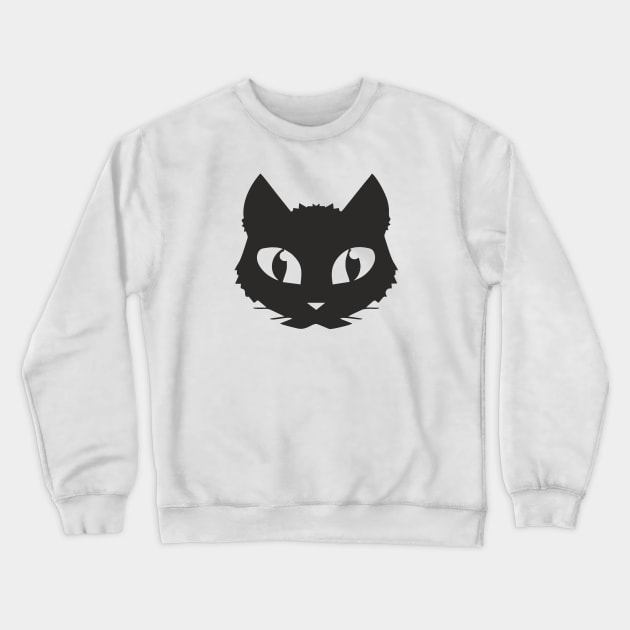 Black Cat (Muzzle) Crewneck Sweatshirt by aceofspace